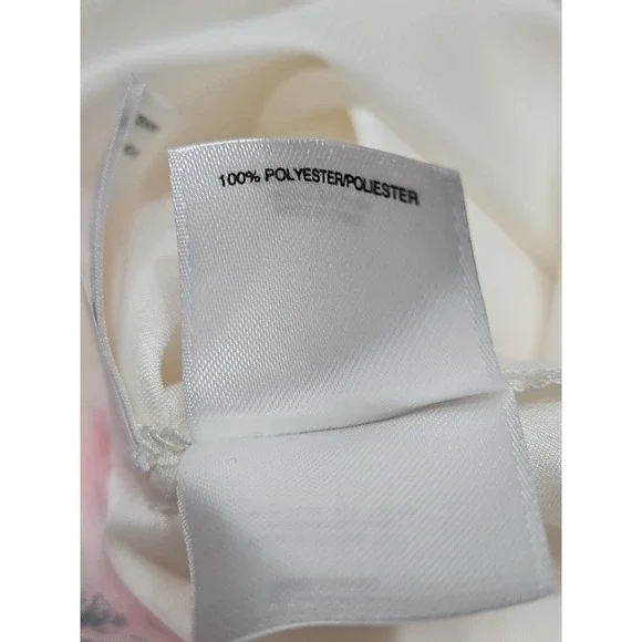 Anne Klein Printed Ruffle-Neck Long-Sleeve Satin Top Size XXL - Picture 9 of 10